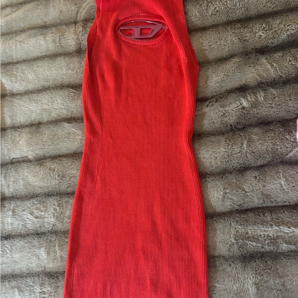 Diesel Vibrant Red Knit Fabric